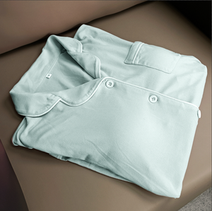 Ensemble de pyjama en modal à manches longues pour femmes respirant classique Polyester Modal tricoté décontracté vêtements de maison doux court automne - Product Image 3