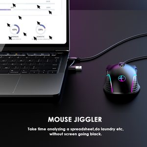 USB/Type-c Wired <strong>Mouse</strong> with RGB Light, Shaking <strong>Mouse</strong> to Prevent Computer Sleep Jiggler <strong>Mouse</strong> for Office, PC and Home Gaming - Product Image 5