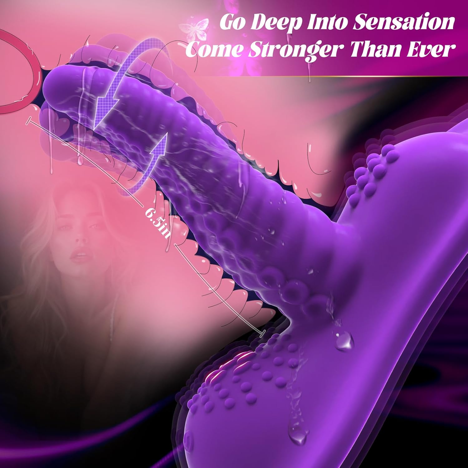 RAGINARD 6.5" Insertable Monster Dildos - Waterproof Adult Toys with 10 Vibration Modes for Triple Stimulation in Health Care. RAGINARD 6.5" Insertable Monster Dildos - Waterproof Adult Toys with 10 Vibration Modes for Triple Stimulation in Health Care.