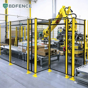 Recinzione <span class=keywords><strong>di</strong></span> Protezione per Macchinari in Acciaio a Basso Tenore <span class=keywords><strong>di</strong></span> Carbonio con Pali in Acciaio Rinforzato per Attrezzature <span class=keywords><strong>di</strong></span> Linee <span class=keywords><strong>di</strong></span> Produzione e Protezione Flessibile delle Macchine - Product Image 2