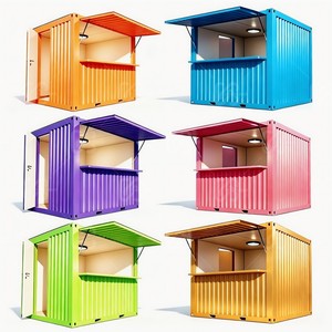 Moderner Container-Street-Shop: Anpassbare Fertigbau-Werkstatt/Lagerhalle/Café/Restaurant aus Schiffscontainern - Product Image 1