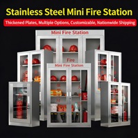 Armoire à extincteurs miniature en acier inoxydable pour équipement d'urgence de chantier, extincteur extérieur, stockage d'équipement de lutte contre l'incendie
