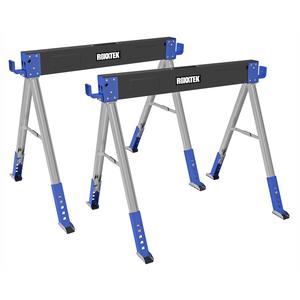 SH7200T regolabile Sawhorse pieghevole Sawhorse gemello 1000kg capacità Per coppia di regolazione dell'<span class=keywords><strong>altezza</strong></span> ha visto cavallo - Product Image 1