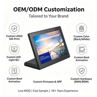 Yeni 10.1 İnç RK3566 Android USB Masaüstü L Tipi Dokunmatik Ekranlı Elektronik İsimlik İsteğe Bağlı LED Işıklı Akıllı Terminal OEM ODM