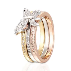 Vente directe d'usine, bijoux de mode, <span class=keywords><strong>bague</strong></span> de fiançailles et de mariage en <span class=keywords><strong>or</strong></span> <span class=keywords><strong>18</strong></span> <span class=keywords><strong>carats</strong></span>, zircon <span class=keywords><strong>18</strong></span> <span class=keywords><strong>carats</strong></span> - Product Image 1