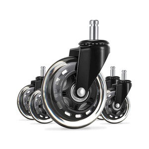 Bürostuhl Rad Transparent <span class=keywords><strong>PU</strong></span> Rad Rolling <span class=keywords><strong>Caster</strong></span> Starke Halterung Drehbar 360 Grad für Möbel Bürostuhl - Product Image 1