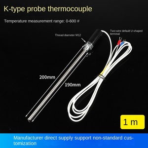 مستشعر حرارة من نوع المسبار من الفولاذ المقاوم للصدأ M12 KE بطول 200 مم * 7 مم PT100/CU50 مقاومة حرارية 1C ODM/OEM - Product Image 3