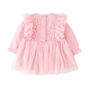 Nouveau-né bébé fille vêtements ensembles formelle dentelle robe de baptême bébé fille pour fête mariage 0 3 6 mois infantile robe de baptême - Product Image 4