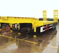 Remorques de camion à benne basculante CIMC 3 essieux capacité de charge de 50 tonnes en acier robuste pour le transport minier