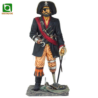 Statues de pirates personnalisées en fibre de verre et résine, statues de figures humaines grandeur nature, statue de pirate en résine