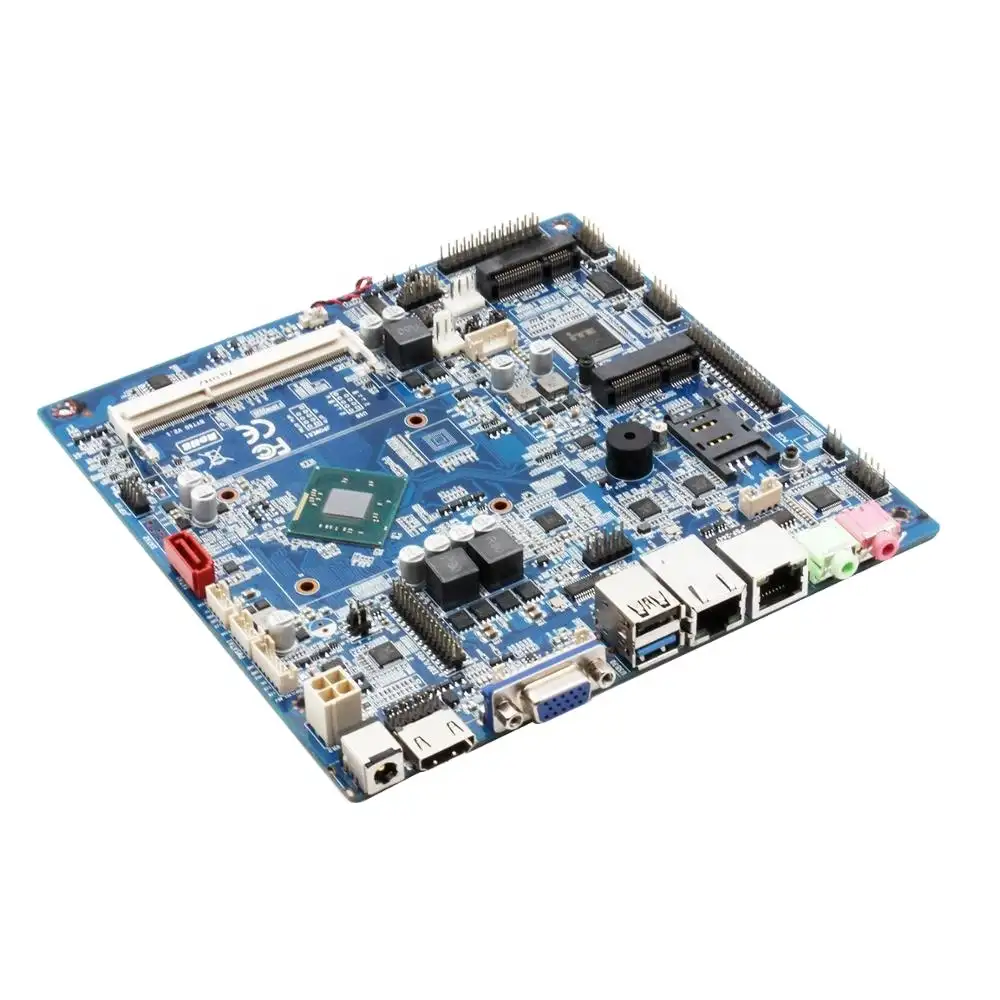 Minitx-placa base sin ventilador Industrial integrada, Sin ventilador, BYT60 Celeron J1900, con 2 puertos Ethernet, 8G de RAM, Intel Bay Trail-D/M X86