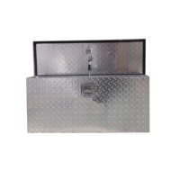 Boîte à outils de rangement en aluminium personnalisée avec deux portes latérales, boîte verrouillable pour camping-cars, caravanes, remorques et camions