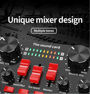 Звуковая карта V8SK Live Sound Card USB <span class=keywords><strong>Audio</strong></span> <span class=keywords><strong>Interface</strong></span> для стриминга с поддержкой микрофона и гарнитуры, для ПК, телефона, компьютера, веб-трансляций - Product Image 3