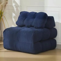 Komprimierbarer Klappbarer Lounge-Sessel mit Cordbezug und Säbelbeinen Trendiges Design für Wohnzimmer-Möbel