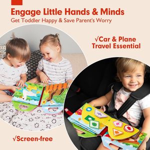 Livre sensoriel en feutre pour voyage, jouet éducatif pour bébé et tout-petit - Product Image 3