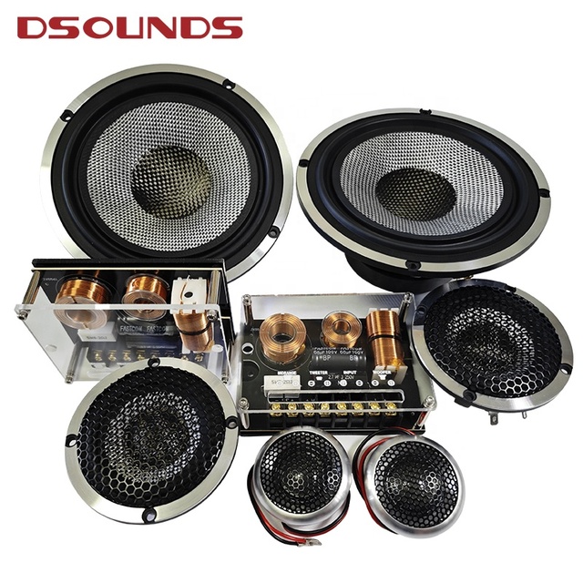 6.5 Inch 3-Way Car Component Speaker Car Audio Speaker with Aluminum Basket Fiberglass Cone for Car Door Car Speaker