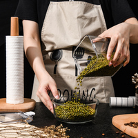 Vente chaude Transparent En Plastique PET Céréales Récipient Scellé Hermétique Marchandises Sèches Garde-Manger Organisation Avec Couvercle