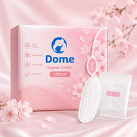 Serviettes hygiéniques respirantes OEM de marque privée 150 mm en coton biologique pour femmes, serviettes périodiques jetables en coton, vente en gros