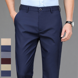 <span class=keywords><strong>Pantalon</strong></span> <span class=keywords><strong>Homme</strong></span> Extensible Noir Uni Chic Décontracté – Nouveau <span class=keywords><strong>Pantalon</strong></span> <span class=keywords><strong>de</strong></span> <span class=keywords><strong>Costume</strong></span> Coréen Droit à Séchage Rapide pour Bureau Printemps-Automne - Product Image 5