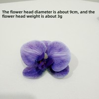 Kepala Anggrek Phalaenopsis Laminasi 3D, Bunga Buatan, Jepit Rambut Buatan Tangan DIY, Dekorasi Aksesori Rambut, Dekorasi Pernikahan
