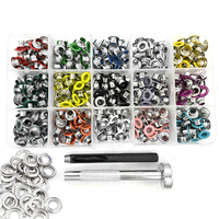 15 couleurs 5 mm oeillets vaporisateur gaz cuir Rivets 450 ensembles boutonnières lacets métal trou boucle oeillet main presse outils
