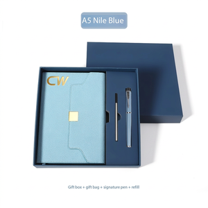 Set de Regalo Corporativo Personalizado con Logotipo, Cuaderno de Cuero PU de Hojas Sueltas, Bolígrafo, Botella de Agua, Set de Regalo Promocional de Lujo para Empresas - Product Image 1