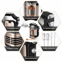 Elektrischer 2-in-1 Handmixer Stabmixer 5 Geschwindigkeiten Edelstahl Ein Motor Zwei Funktionen Platzsparendes Design Erfüllt Alle Bedürfnisse