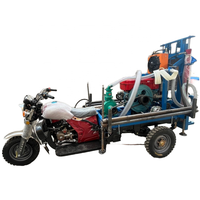 Vente directe d'usine 200m Portable moto puits d'eau forage Machine automatique petite Mini 30HP plate-forme de forage Diesel