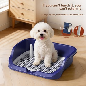Placa Antisalpicaduras Elevada de Punto Fijo, Material PP Ecológico, Bandeja Especial para Entrenamiento de Orinal para <span class=keywords><strong>Perros</strong></span> Pequeños/Medianos - Product Image 1