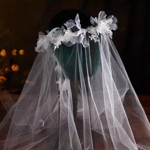 <span class=keywords><strong>Diosa</strong></span> fotografía cabeza velo novia boda pelo velos novia elegante flor corona con velos - Product Image 3