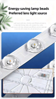 Plafonnier LED Circulaire Design Moderne Ultra-Mince, Détection Radar, Éclairage LED Tri-Preuve