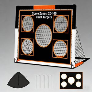 But de football 2 en 1, cible de tir, poteaux en fibre de verre épaissis, un outil magique pour l'entraînement <span class=keywords><strong>au</strong></span> football des enfants et - Product Image 5