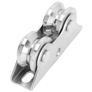 Aço inoxidável V Shaped Double Bearing Caster Sliding Gate Wheel Com Bracket preço barato - Product Image 4