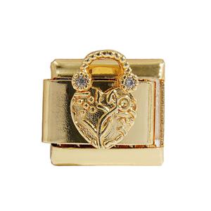 Modular Charm <b>Bracelet</b> Gold <b>Crystal</b> Rhinestone Unisex Fashion Jewelry Gift Accessory - Product Image 4