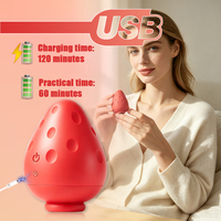 5-Frequenz Brustwarzen-Stimulator Klitoris G-Punkt Saugvibrator Erdbeer-Vibrator Sexspielzeug für Frauen