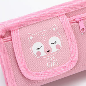 Vente en gros d'un joli étui à crayons à fermeture éclair à motif personnalisé pour écolières étui à stylo grande capacité en PU en toile imperméable - Product Image 5