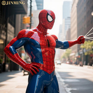 Eine lebensgroße Glasfaser statue des berühmten Superhelden-Filmcharakters Spider-<span class=keywords><strong>Man</strong></span> in Harz wird zum Verkauf angeboten - Product Image 3