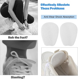 Coussinets de semelle en feutre blanc auto-adhésifs antidérapants pour chaussures <span class=keywords><strong>trop</strong></span> grandes, inserts rembourrés doux pour hommes et femmes - Product Image 4