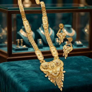 Wholesale Fashion Jewelry 14K 18K 24K Gold Plated <b>Long</b> Forming <b>Necklaces</b> Set, Traditional Jewelry Set, Brass Gold Filled Jewelry - Product Image 4