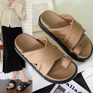 Sandalias de Plataforma Abierta con Tiras Cruzadas, Moda Verano 2025, Personalizadas, Casuales, de Suela Gruesa, para Mujer - Product Image 1