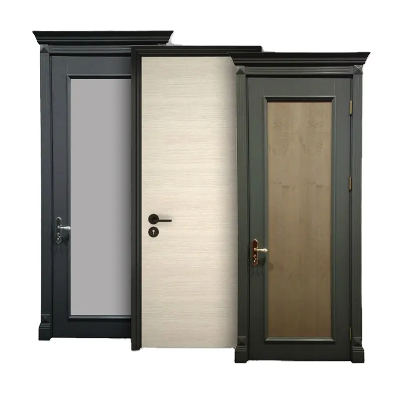White Luxury Wooden China Cheap Solid Wood Interior Narrow Frames Internal Doors Modern Room Door Bedroom Doors For Houses Room
