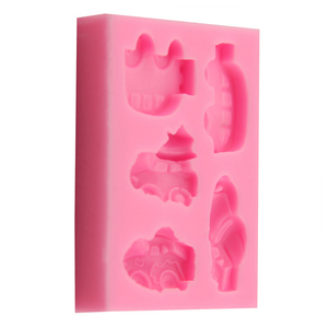 Stampo in Silicone per Decorazione <span class=keywords><strong>Torte</strong></span> e Fondente, Forma Rettangolare 3D, 5 Diversi Motivi, Varie Dimensioni, Design Auto Cosmiche - Product Image 3