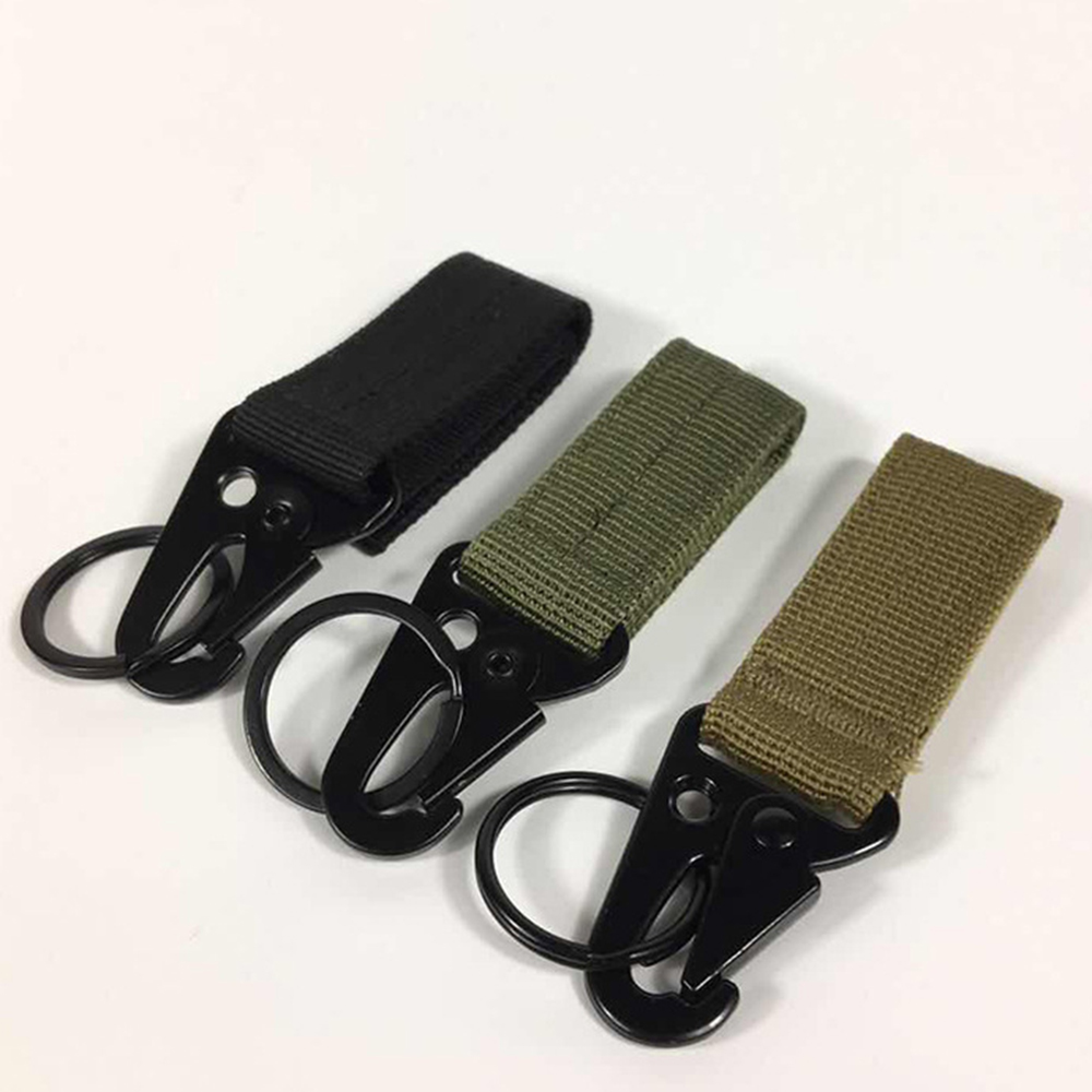 Ceinture tactique avec porte-clés, mousqueton, boucle de ceinture, clip