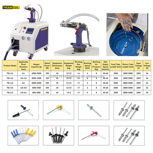 TIGER Herramienta <span class=keywords><strong>Remachadora</strong></span> Automática de Doble Pistola 2.4-6.4mm con Alimentador Automático para Remaches Ciegos - Product Image 6