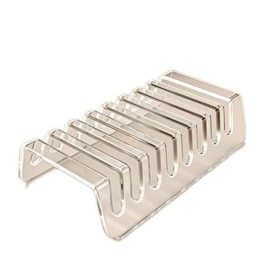 Acrylic Phone <b>Tablet</b> <b>Stand</b> 8 Slot Desktop Multi Device Holder Charging Organizer Storage Rack - Product Image 5