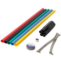 Kit de terminaison de câble PE thermorétractable haute température 0,6/1KV à 4 conducteurs avec raccords et accessoires
