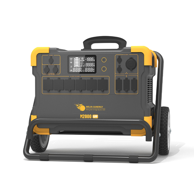 2000W Portable Solar MPPT Generator with LiFePO4 Battery External Battery Pure Sine Wave Inverter 1920WH for Car & Boat Use