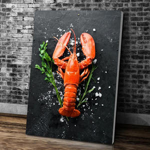 Arte Murale <span class=keywords><strong>per</strong></span> <span class=keywords><strong>Cucina</strong></span>, <span class=keywords><strong>Poster</strong></span> e Stampe di Spezie e Cibo, Dipinti su Tela Decorativi <span class=keywords><strong>per</strong></span> Ristoranti Occidentali con Immagini di Bistecca, Aragosta e Zuppa - Product Image 3