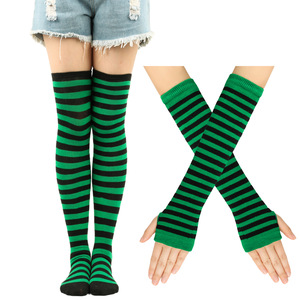 Ensemble chauffe-<span class=keywords><strong>bras</strong></span> pour femmes sur le thème de Noël Halloween bas pour femmes chaussettes hautes à rayures pour femmes adultes DOM-C23-77 - Product Image 4