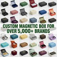 Boîte cadeau à fermeture magnétique avec logo personnalisé, boîte d'emballage rigide pour vêtements, bijoux, cadeaux